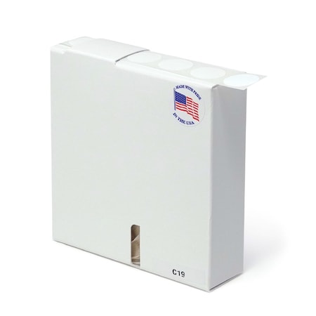 Globe Scientific Label Rolls, Cryo, 19mm Dots, for 15-50mL Tubes, White, 1000PK LCR-19W